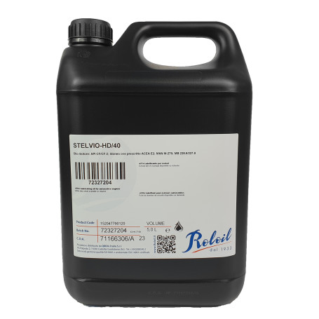 Olio unigrado 40 Stelvio HD Roloil 5 Lt per motori diesel