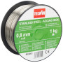 Bobina de alambre de acero inoxidable Ø 0,8mm 1,0 Kg Telwin cod. 802061
