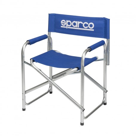 Silla de director Sparco plegable de aluminio Paddock Blue