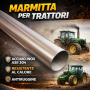 Silenciador acero inoxidable para tractores varios diametros