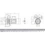 Variatore di giri bagno d'olio Chiaravalli serie CHV 05 per motori elettrici 4 poli 0,37kW