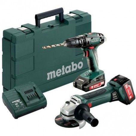 Ensemble de perceuse et meuleuse au lithium Metabo Combo 244 18 V Metabo - 1